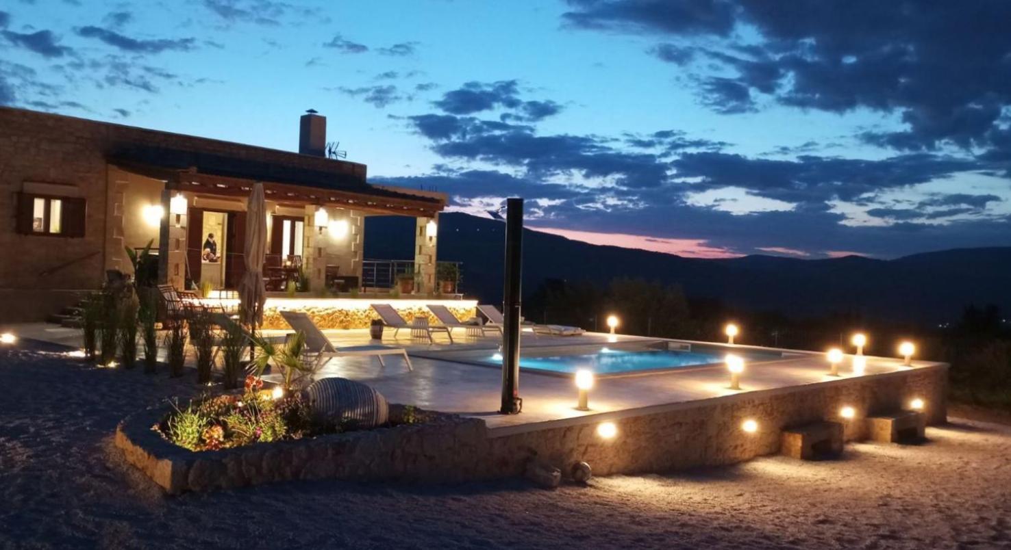 Stone Villa Halepa With Panoramic View. Neon Khorion  外观 照片